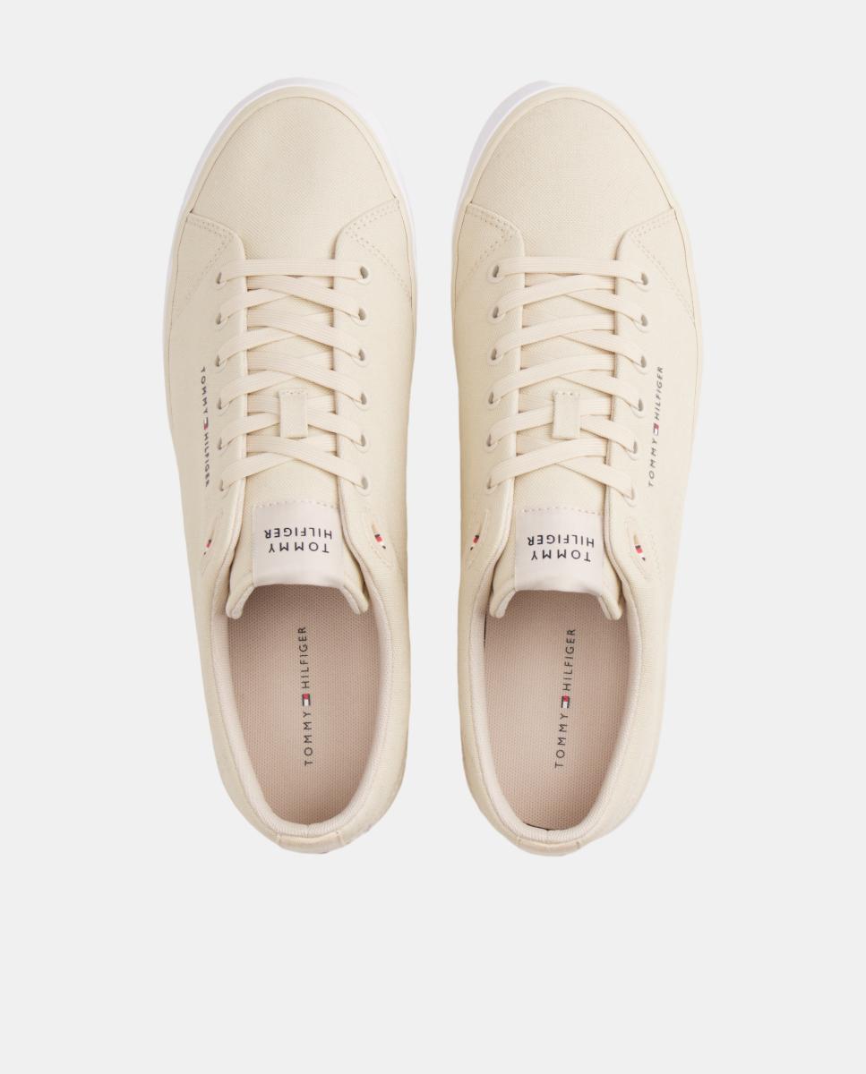 Sapatilhas de Chambray com Logótipo Natural-6