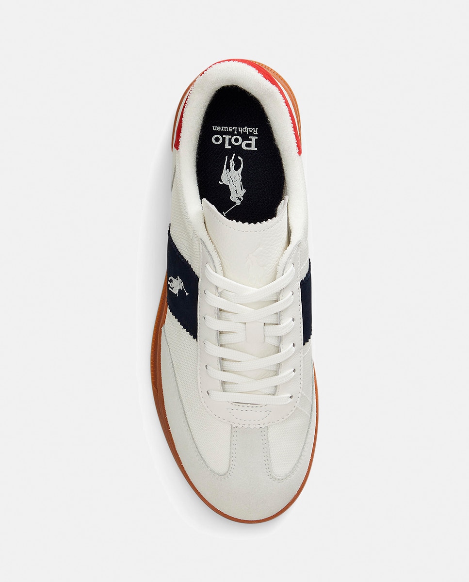 Sapatilhas Baixas HRT Aera em Pele Branco-2