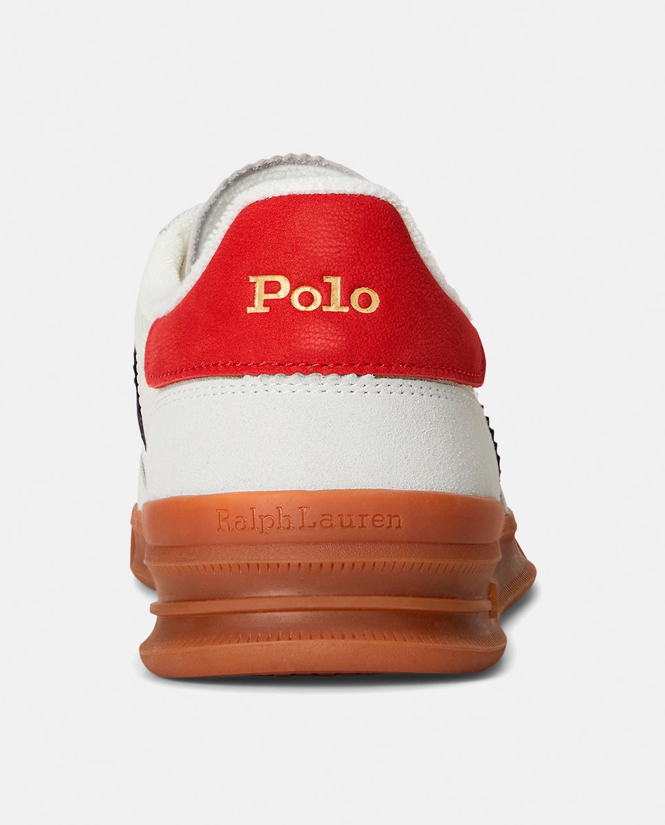 Sapatilhas Baixas HRT Aera em Pele Branco-3