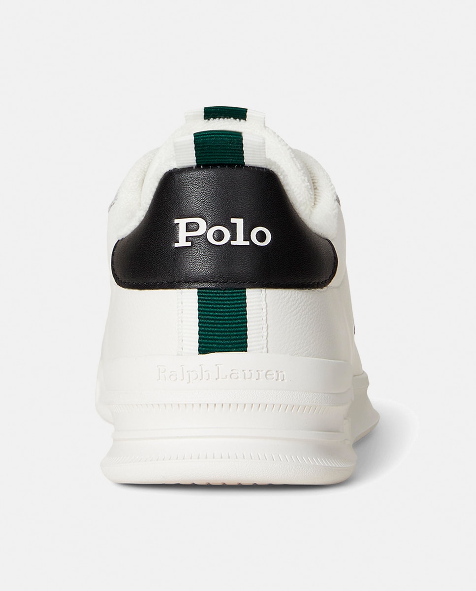 Sapatilhas Baixas HRT II em Pele Branco-3