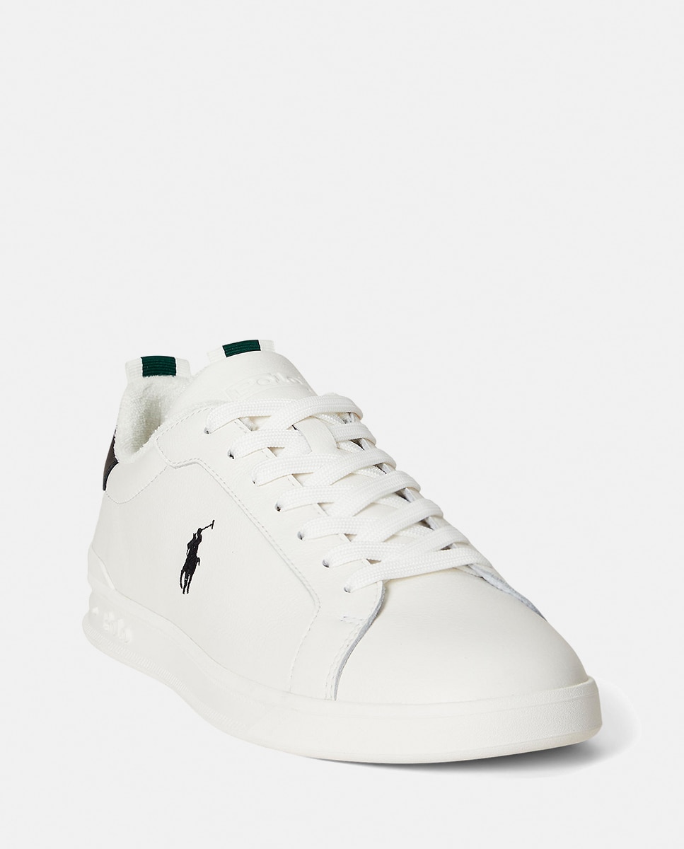 Sapatilhas Baixas HRT II em Pele Branco-4