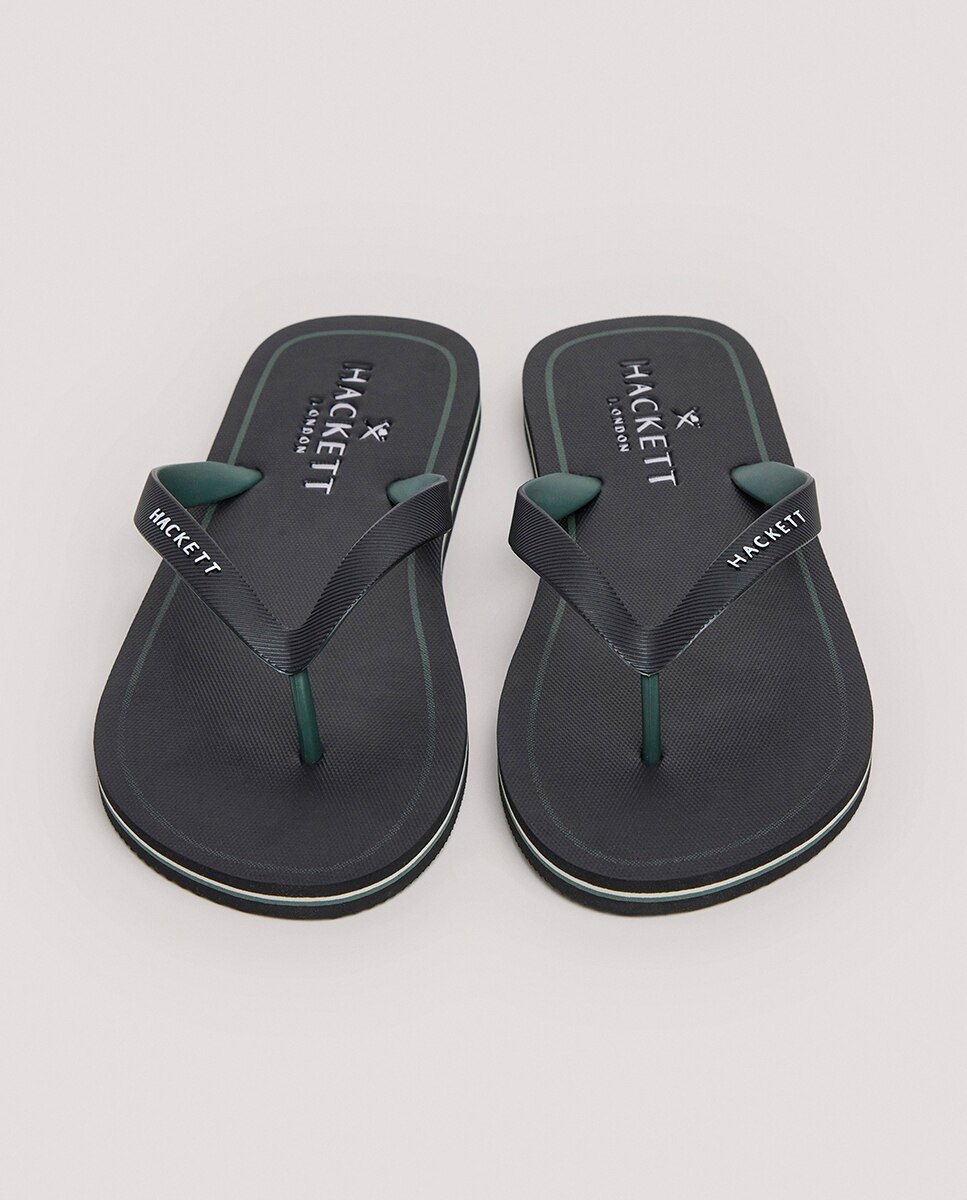 Chinelos Capri Contour Tipo Flip Flop com Logótipo em Relevo Preto-2