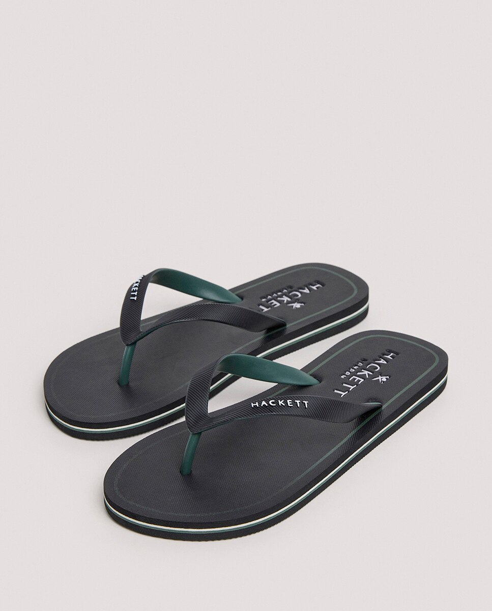 Chinelos Capri Contour Tipo Flip Flop com Logótipo em Relevo Preto-3
