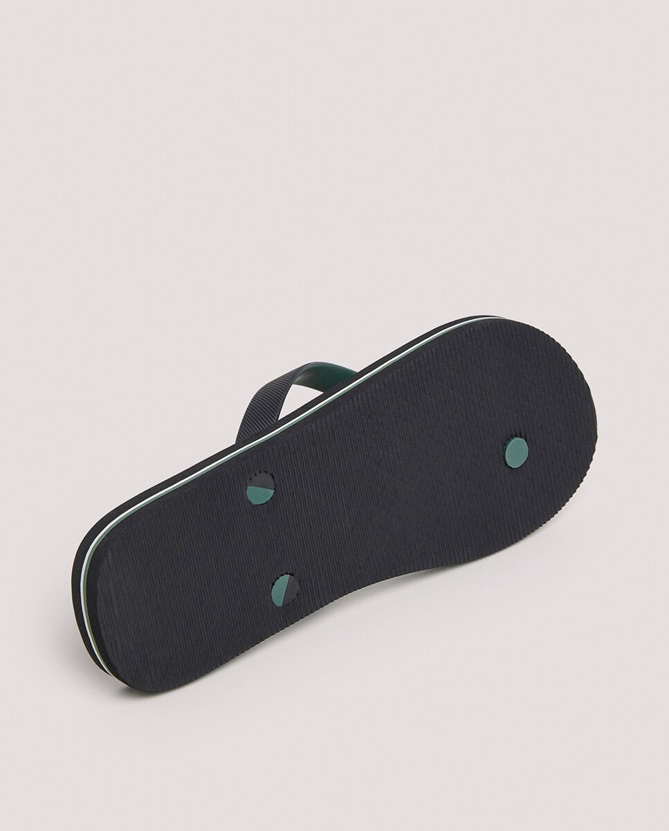 Chinelos Capri Contour Tipo Flip Flop com Logótipo em Relevo Preto-5