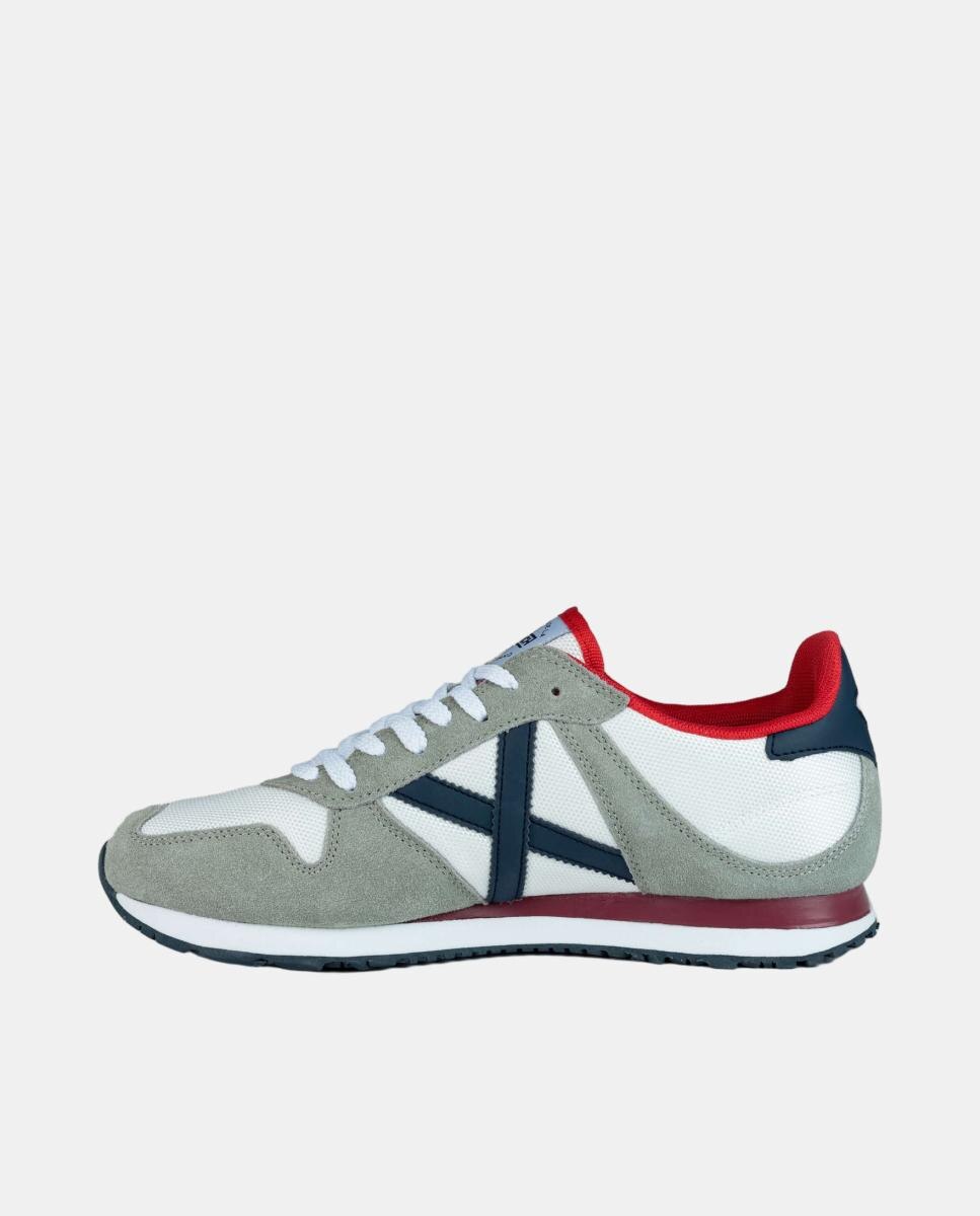 Sapatilhas Baixas de Running com Logótipo Lateral e Detalhes em Contraste - Branco Branco-2
