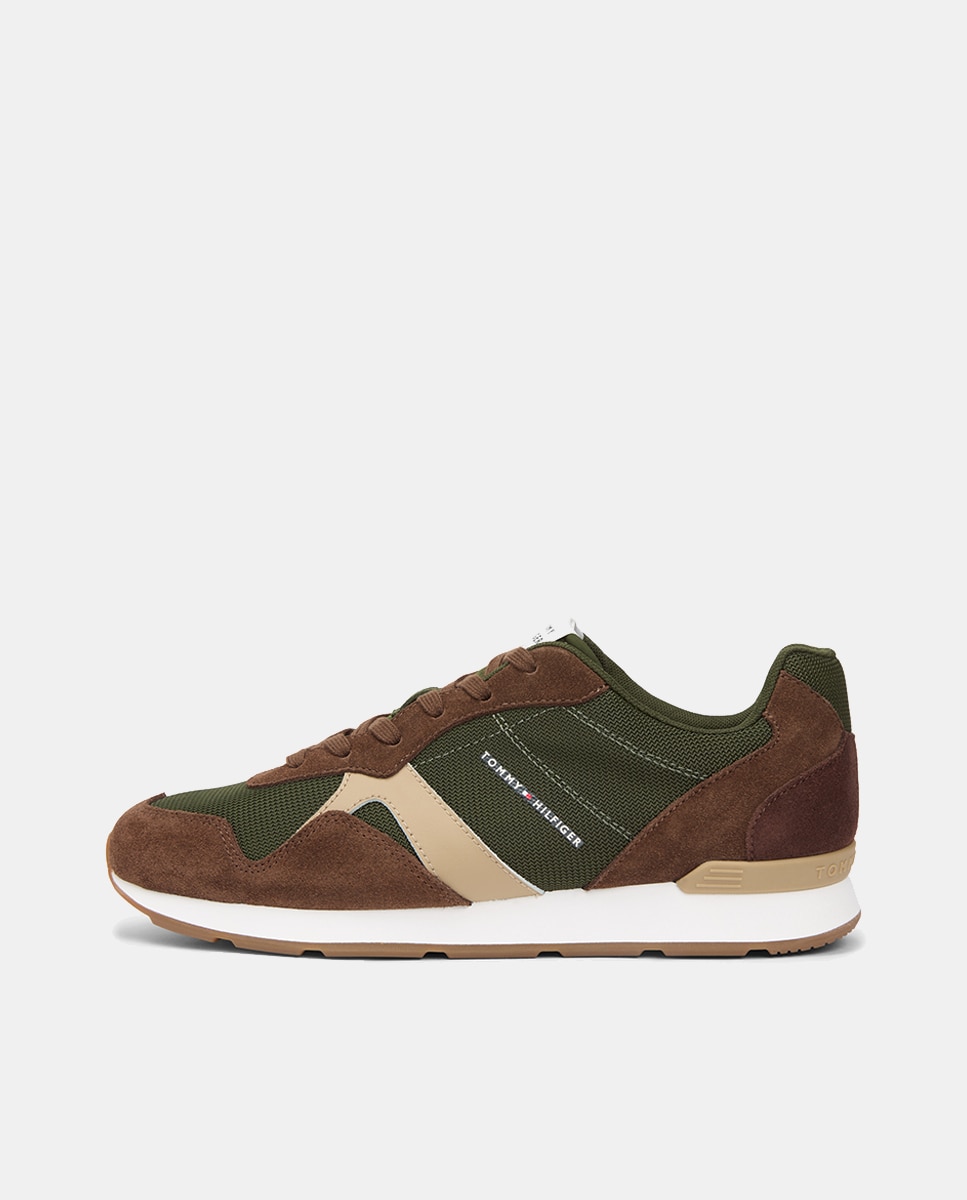Sapatilhas Runner Retro Mix Castanho-2