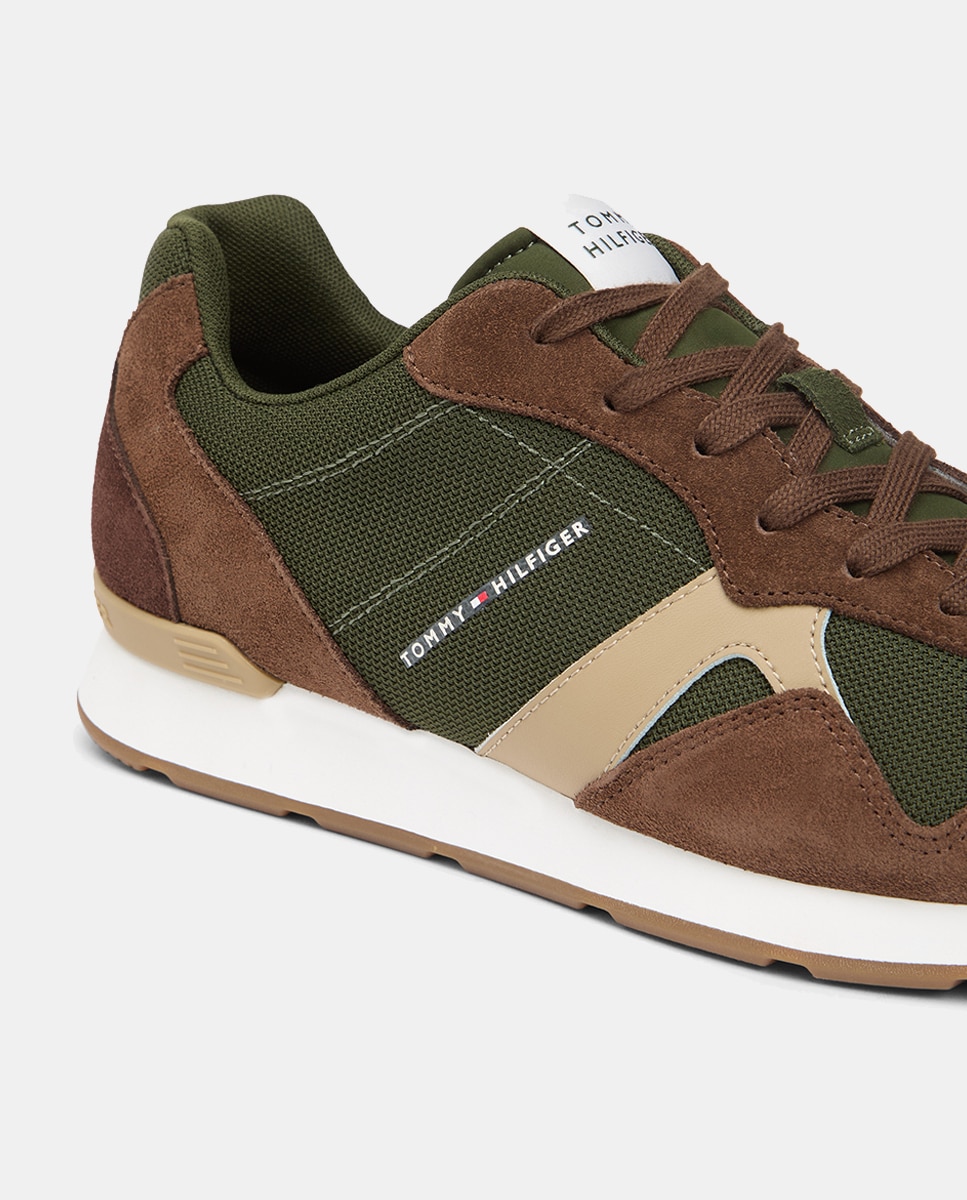 Sapatilhas Runner Retro Mix Castanho-3