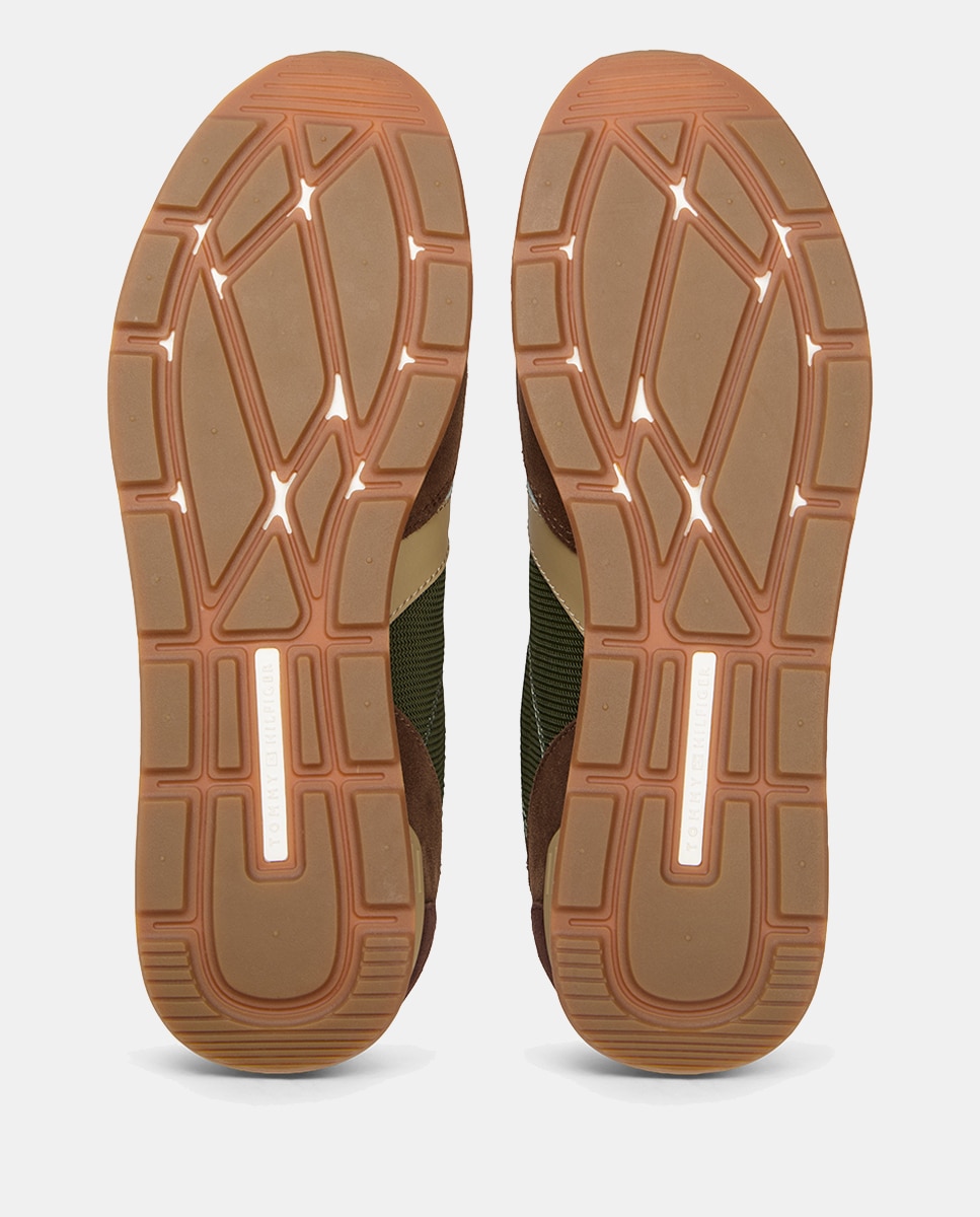 Sapatilhas Runner Retro Mix Castanho-4