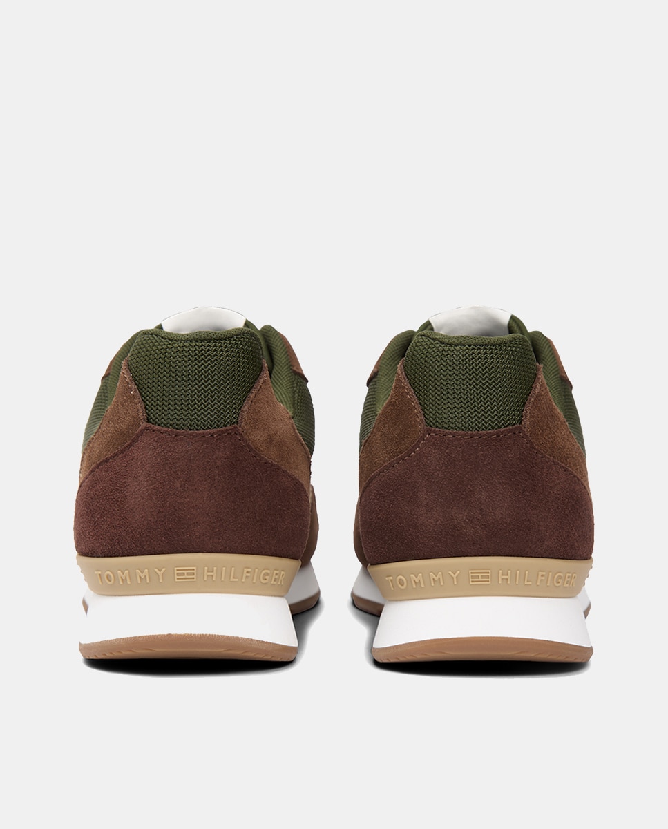 Sapatilhas Runner Retro Mix Castanho-5