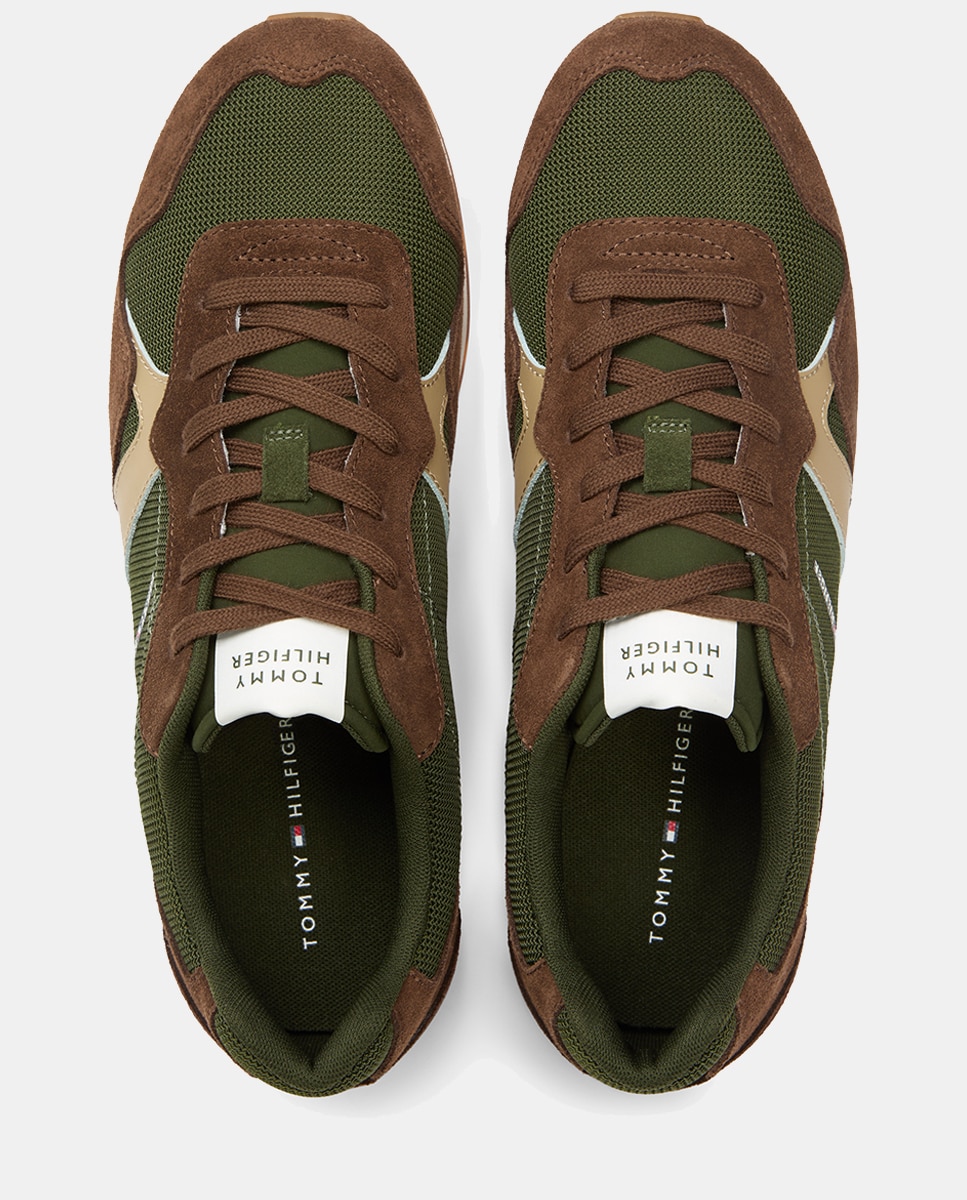 Sapatilhas Runner Retro Mix Castanho-6