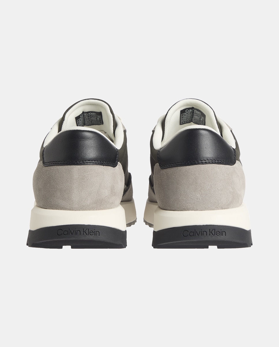 Sapatilhas Runner de Nylon com Croute Verde Azeitona-4