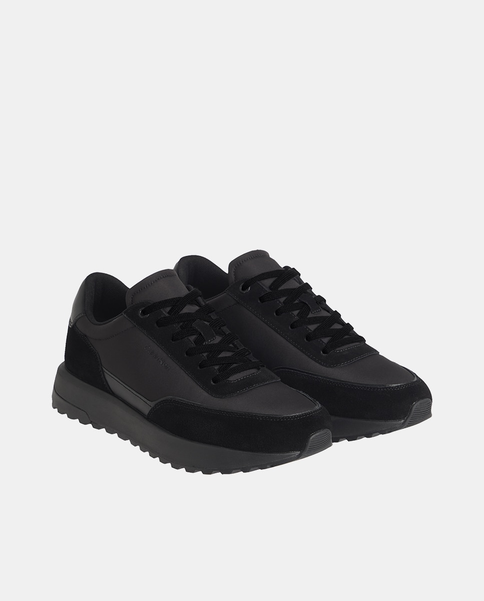 Sapatilhas Runner de Nylon com Croute Preto-2