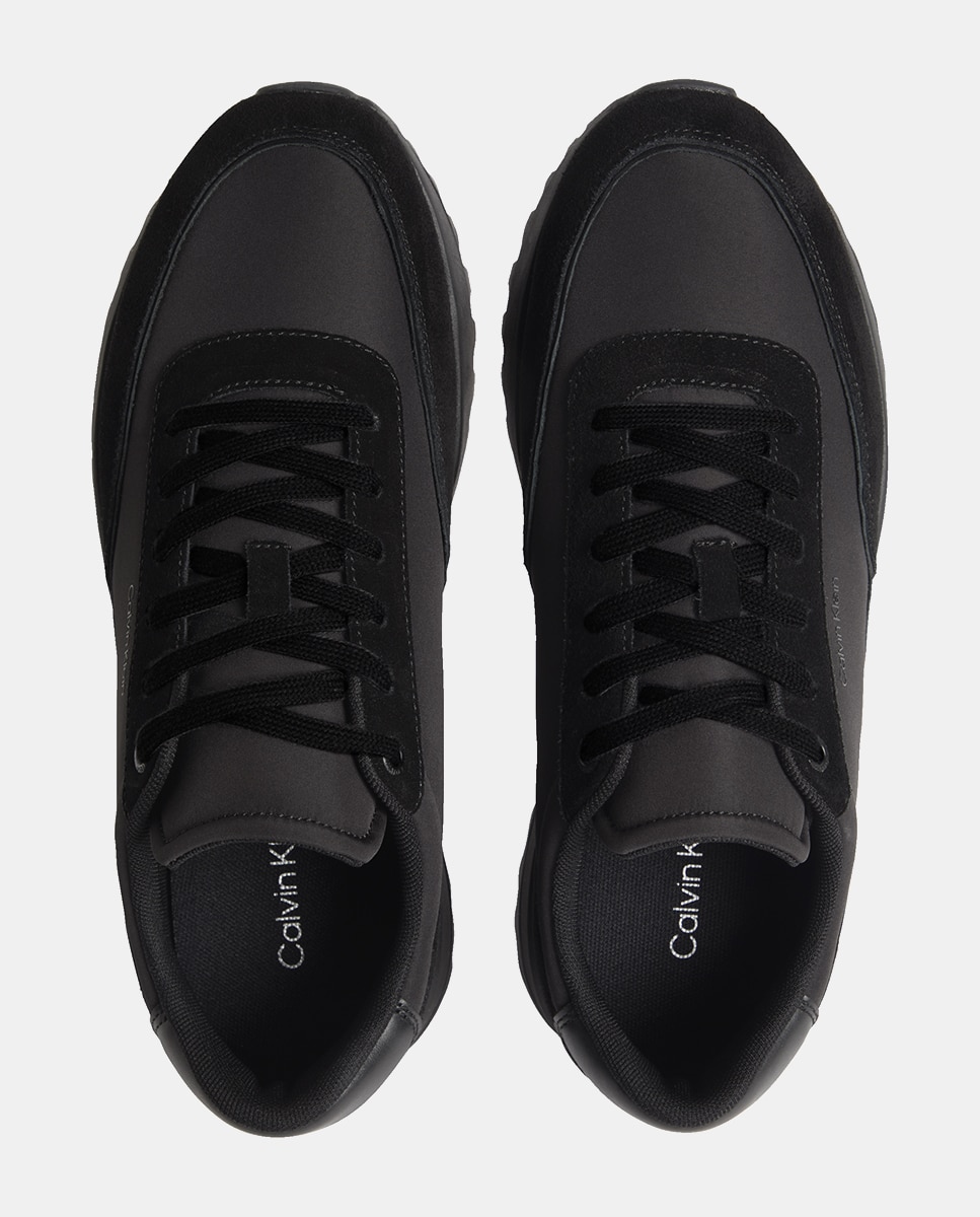 Sapatilhas Runner de Nylon com Croute Preto-3