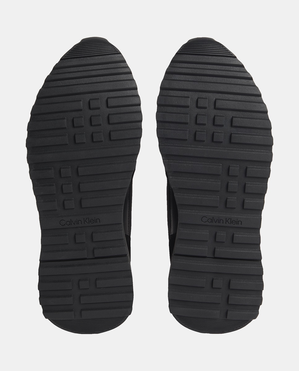 Sapatilhas Runner de Nylon com Croute Preto-5