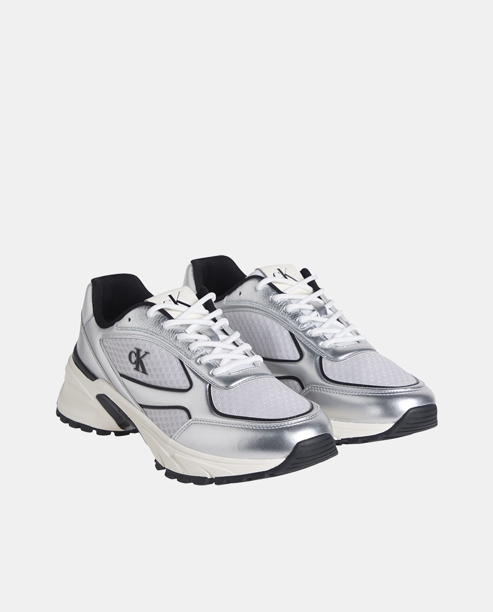 Sapatilhas Runner de Mesh Prata-2