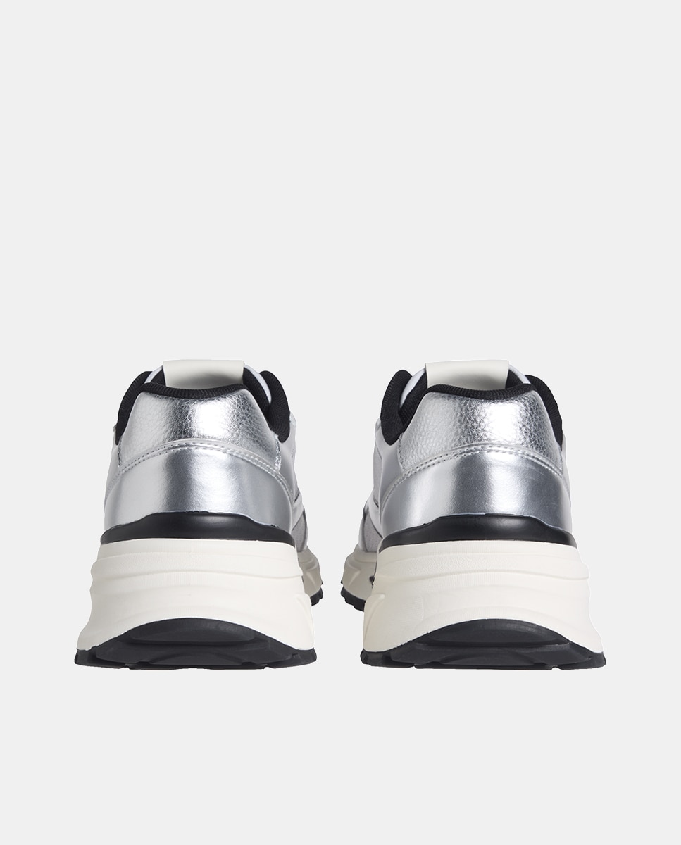 Sapatilhas Runner de Mesh Prata-4