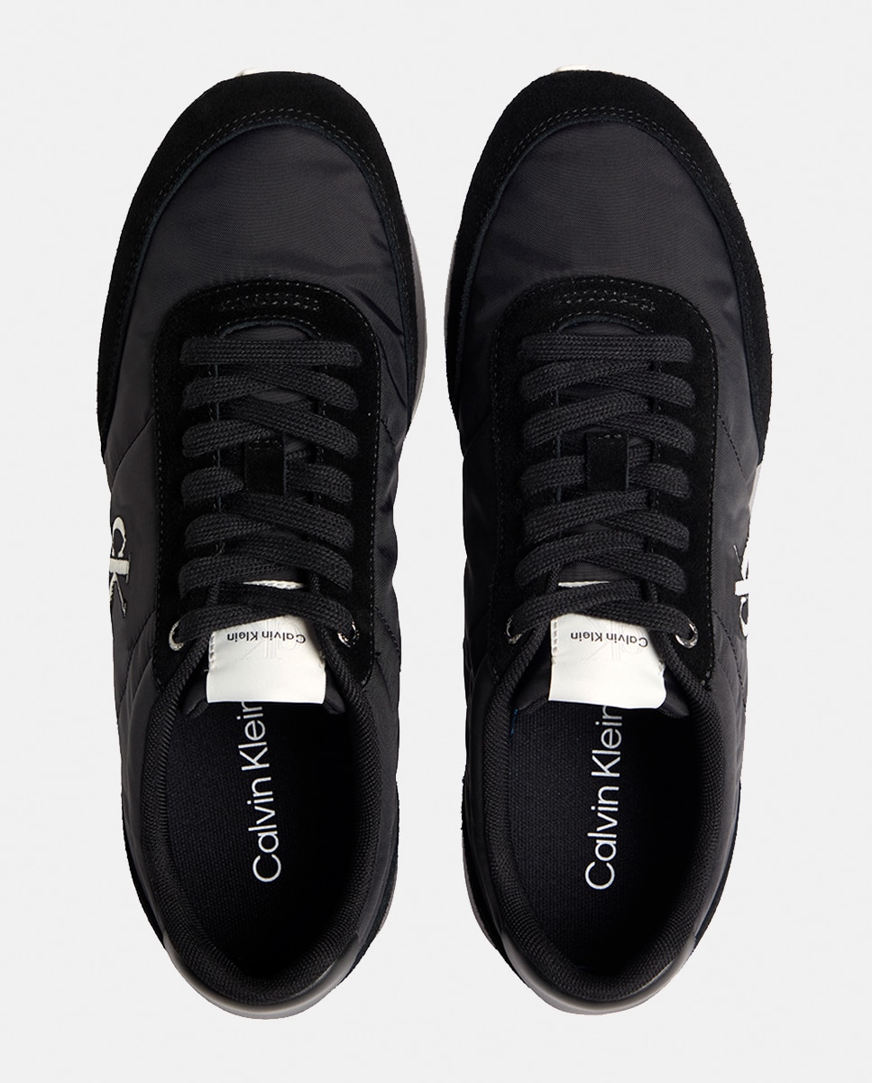 Sapatilhas Runner de Nylon e Croute Preto-3