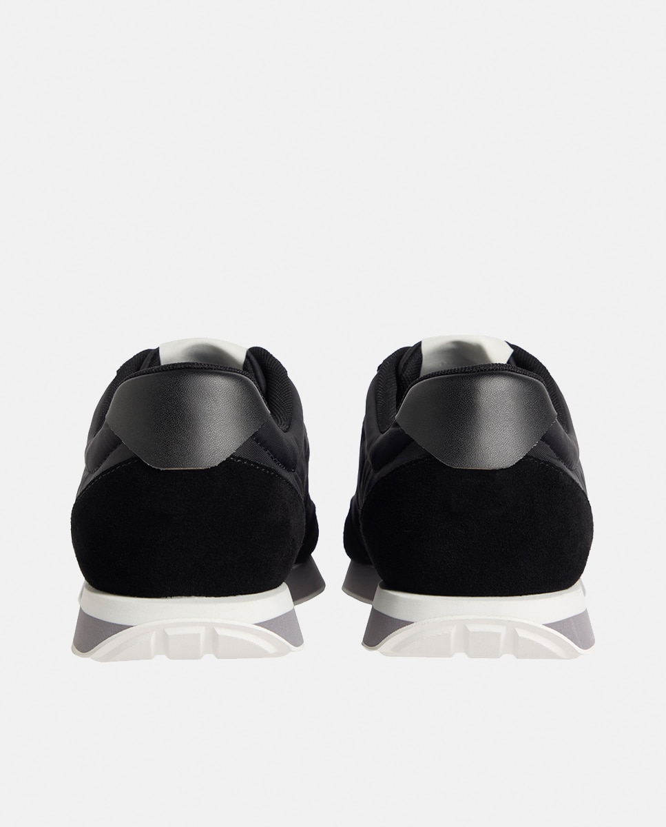 Sapatilhas Runner de Nylon e Croute Preto-4