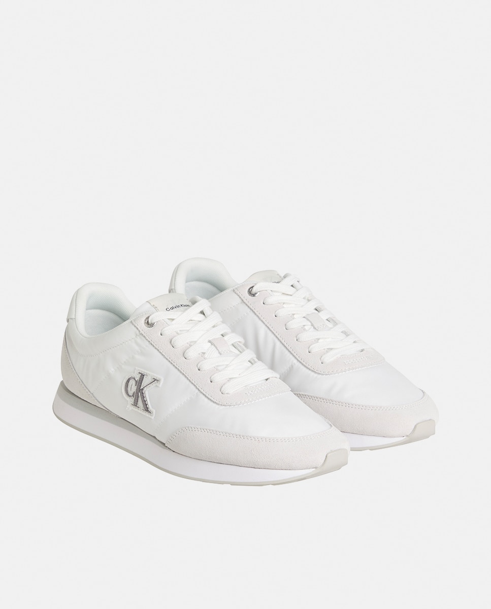 Sapatilhas Runner de Nylon e Croute Branco-2