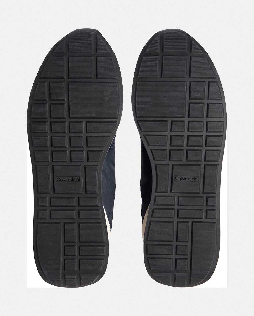 Sapatilhas Runner de Nylon e Croute Azul-marinho-5