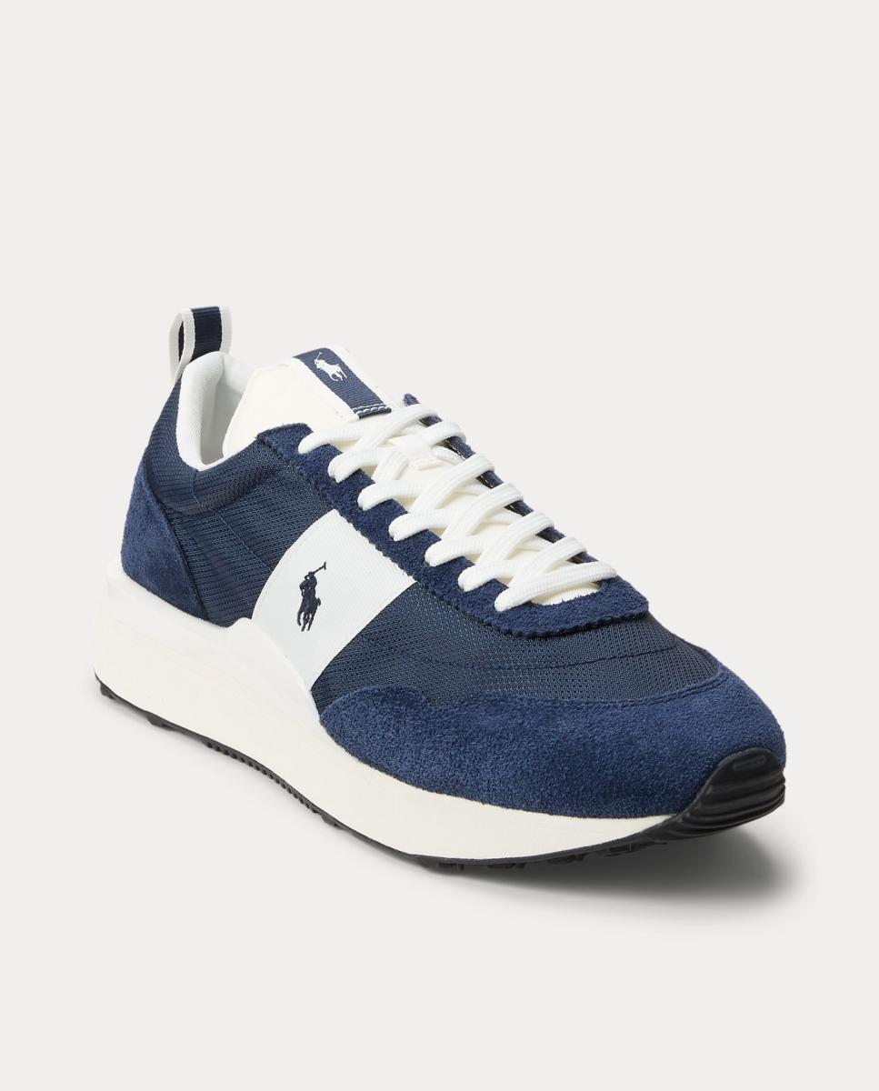Sapatilhas Baixas Train 89 Tipo Running em Pele Azul-marinho-2