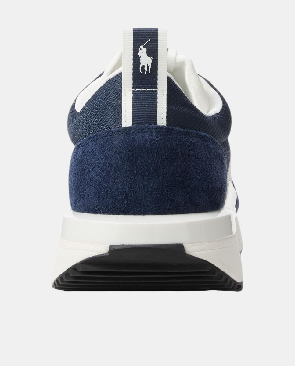 Sapatilhas Baixas Train 89 Tipo Running em Pele Azul-marinho-3