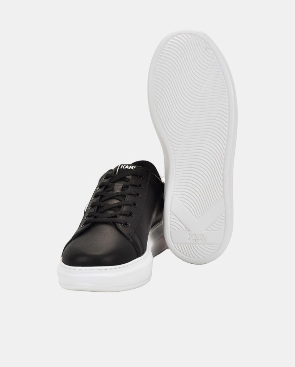 Sapatilhas Tipo Running em Pele Preto-4
