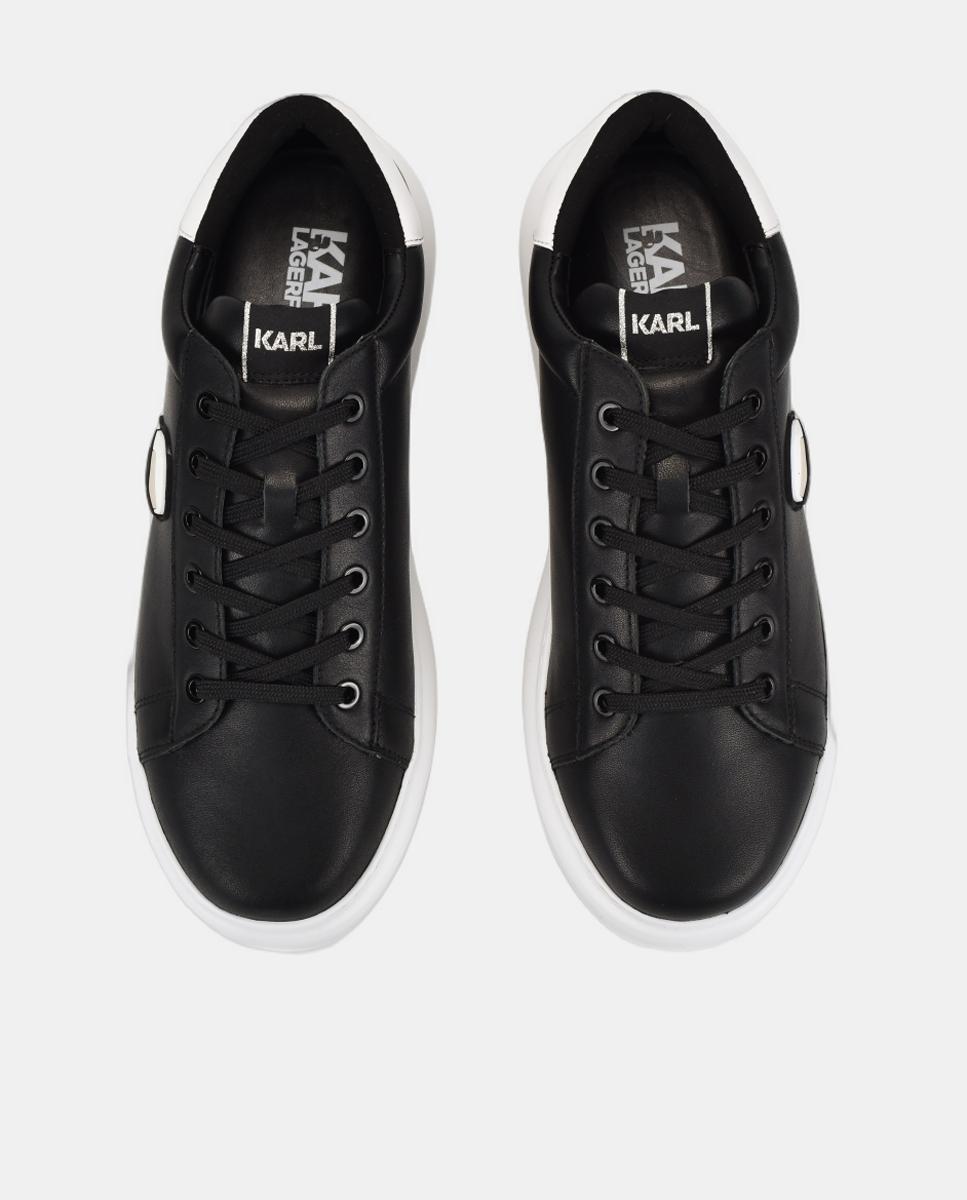 Sapatilhas Tipo Running em Pele Preto-5