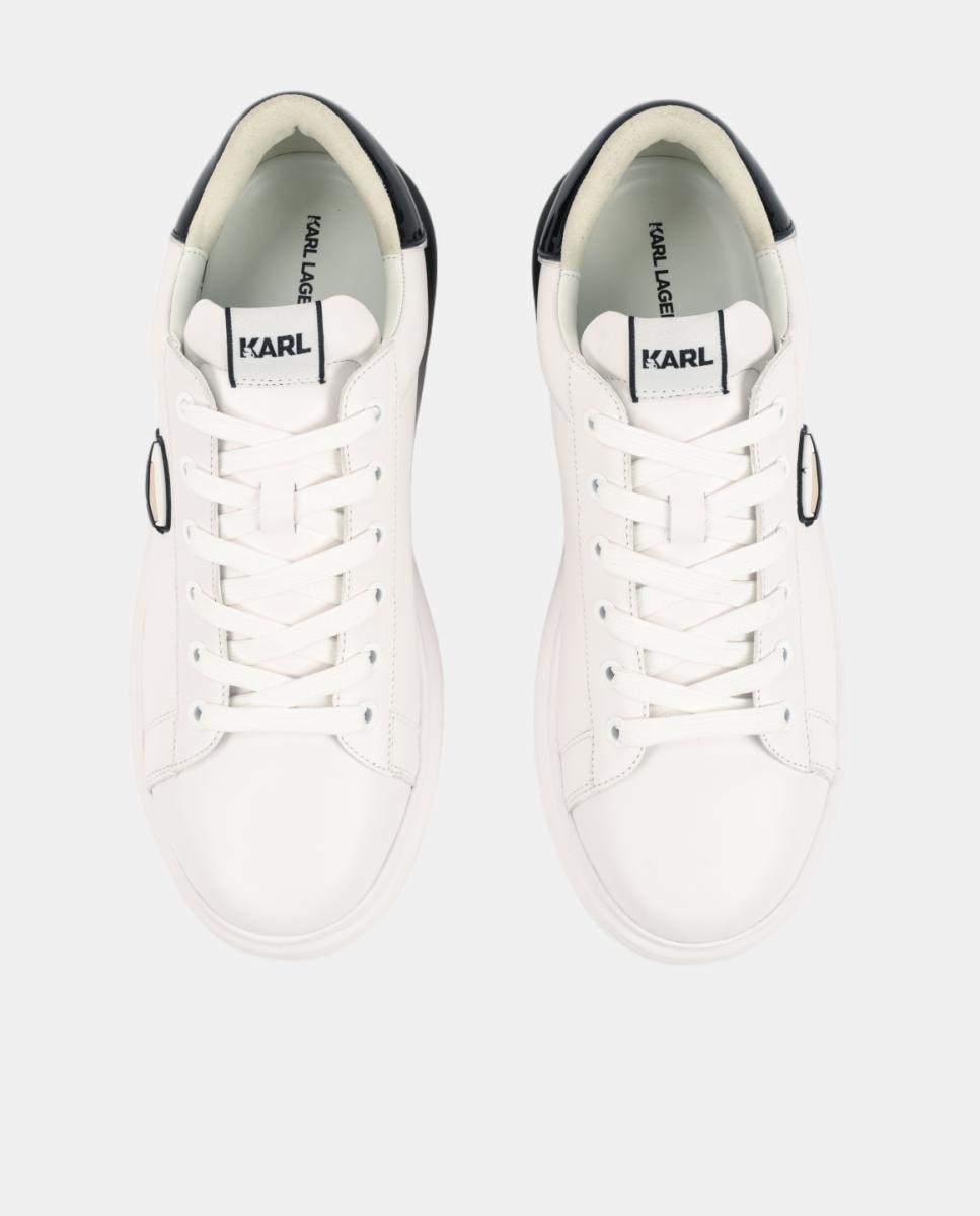 Sapatilhas Tipo Running em Pele Branco-5