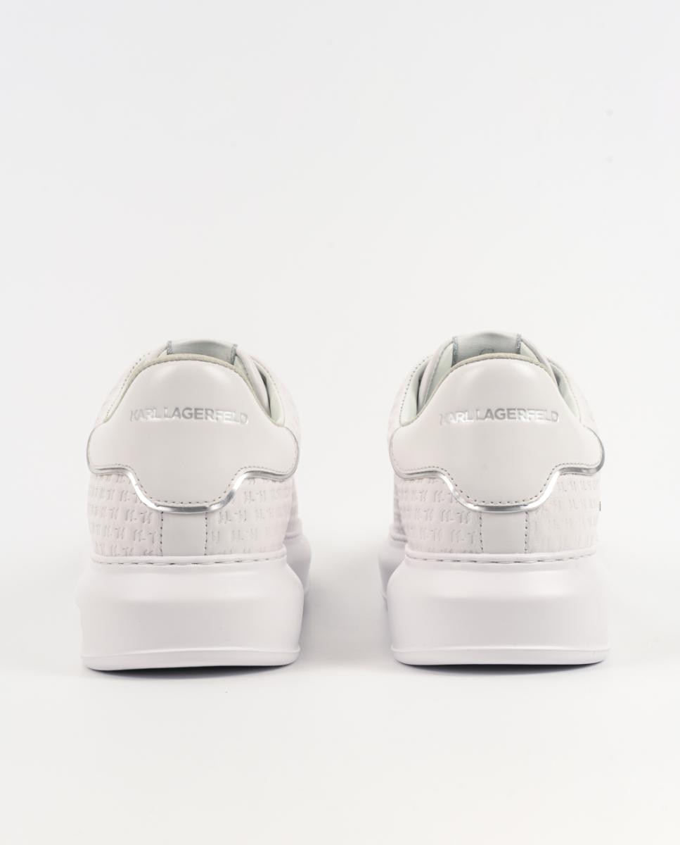 Sapatilhas Tipo Running em Pele Branco-3