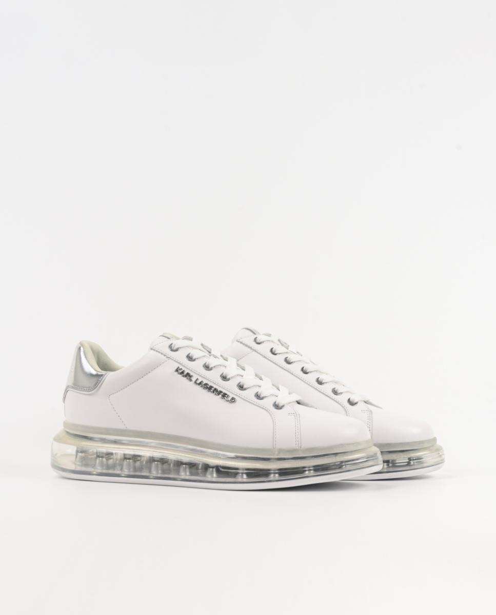 Sapatilhas Tipo Running em Pele Branco-2