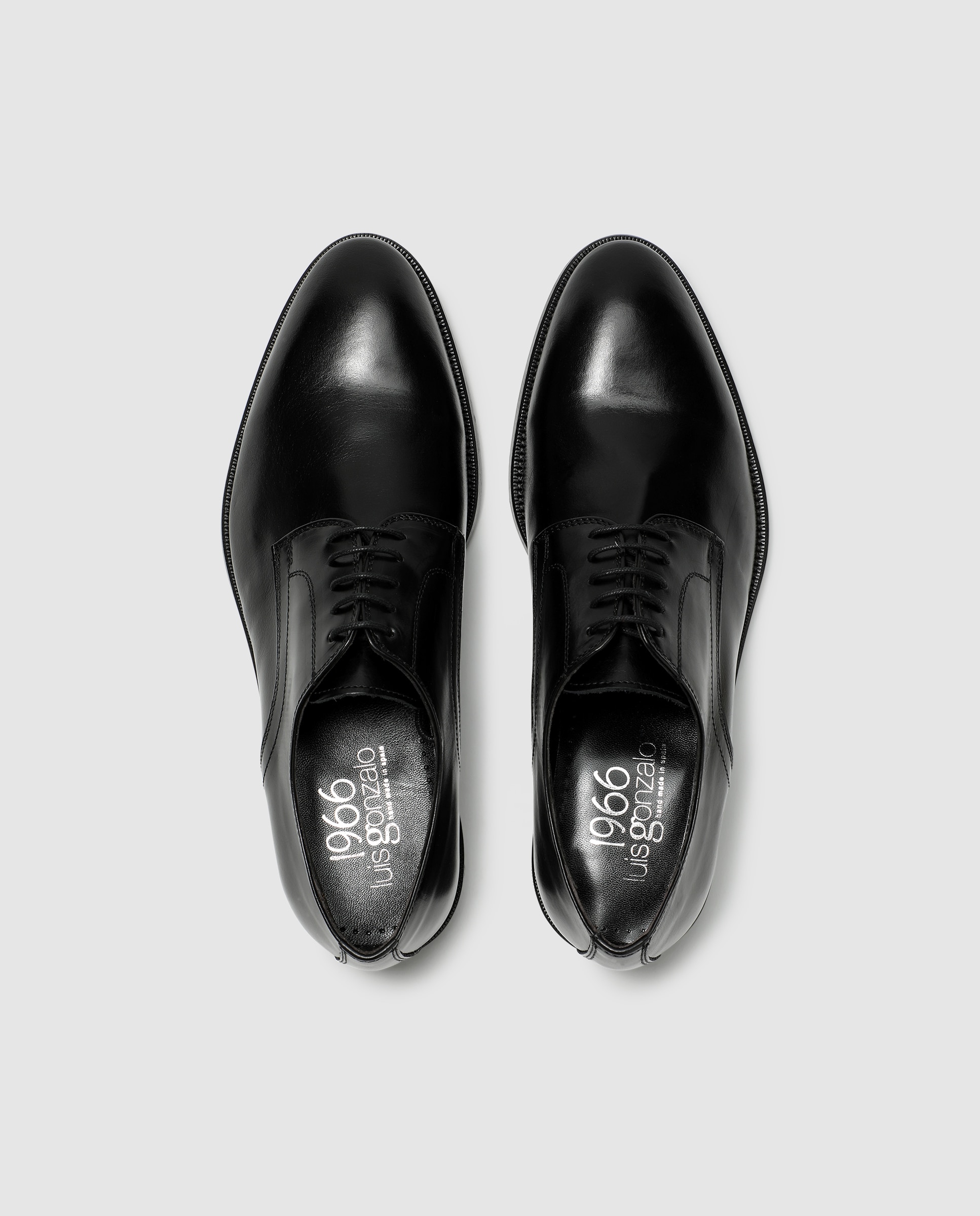 Sapatos de atacadores de homem Luis Gonzalo em pele preto Preto-4
