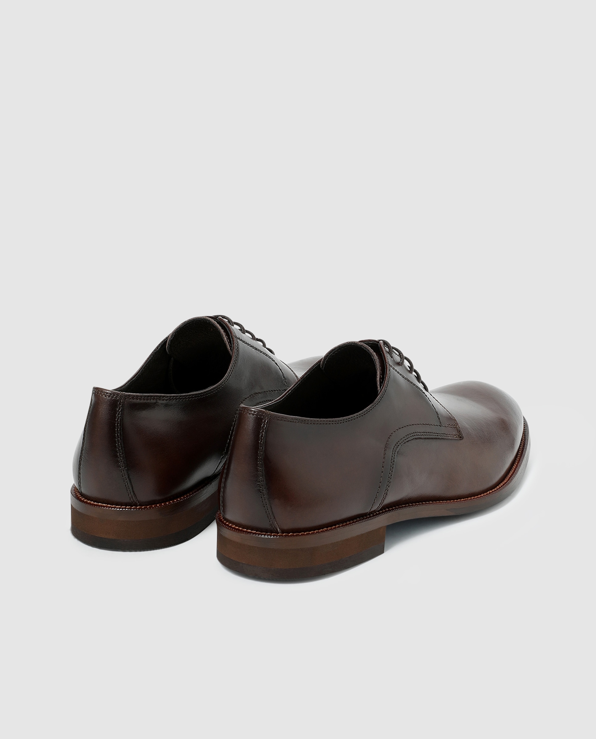 Sapatos de atacadores de homem Luis Gonzalo em pele castanha Castanho-3