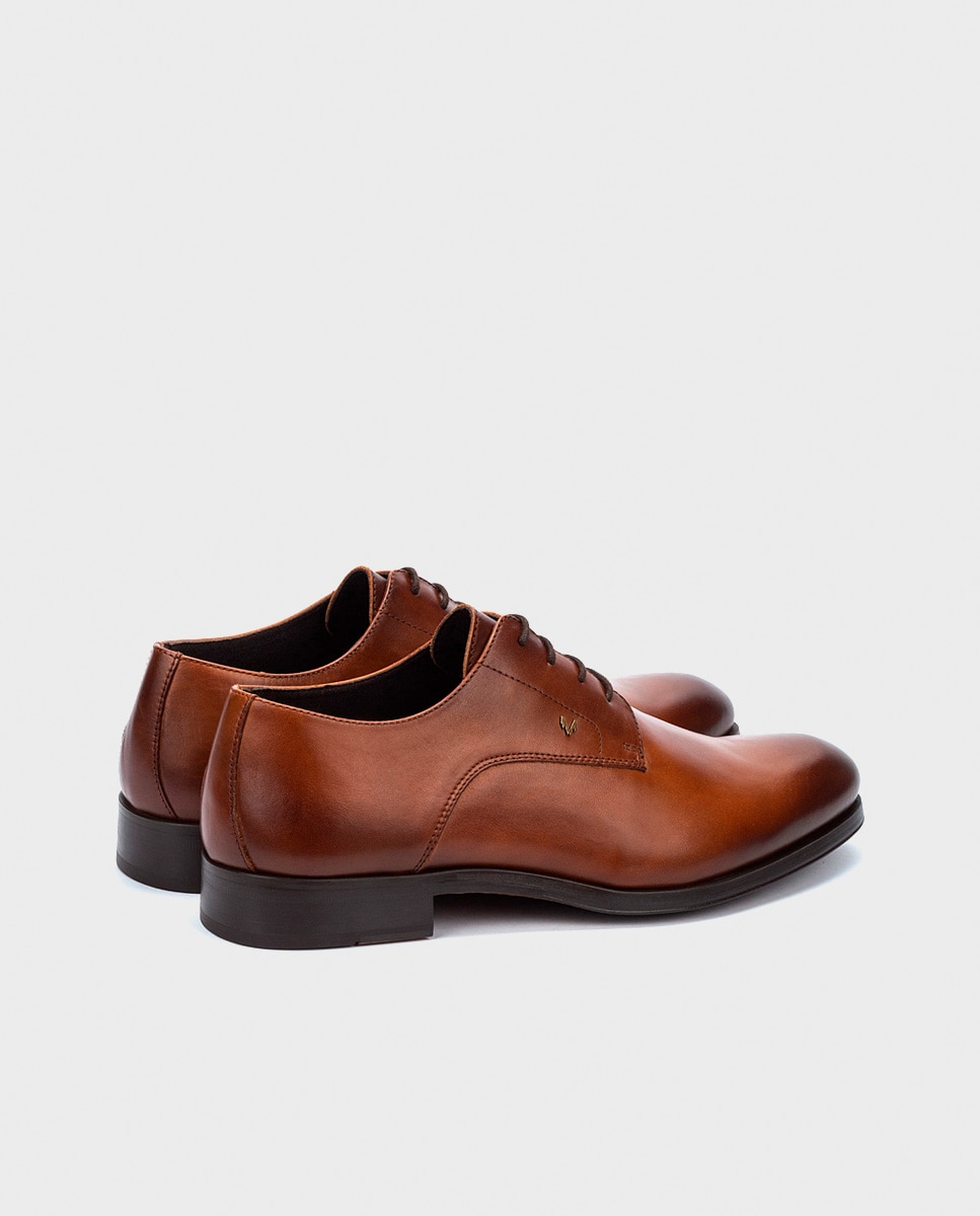 Sapatos de Atacadores Empire com Pala Lisa e em Pele Couro-3