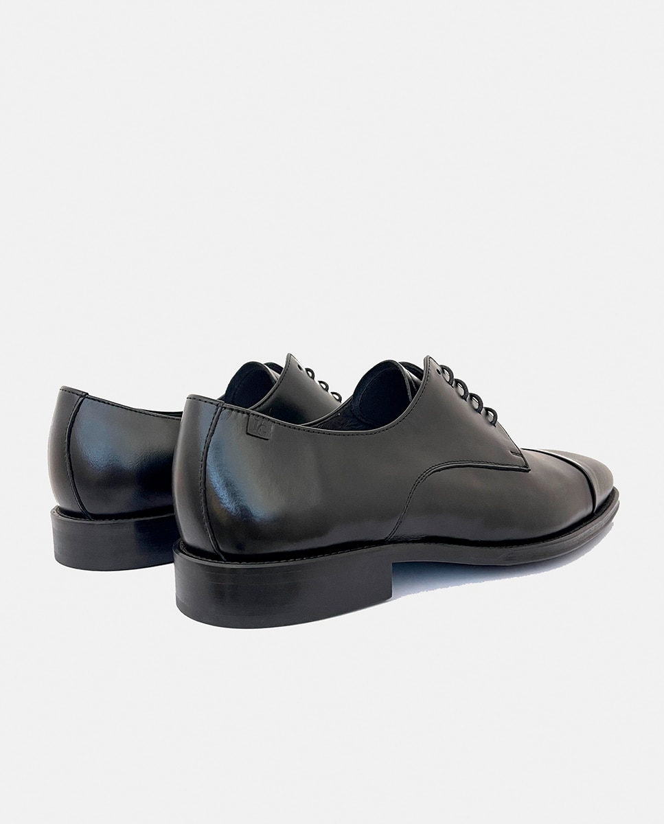Sapatos de Atacadores em Pele Preto-5