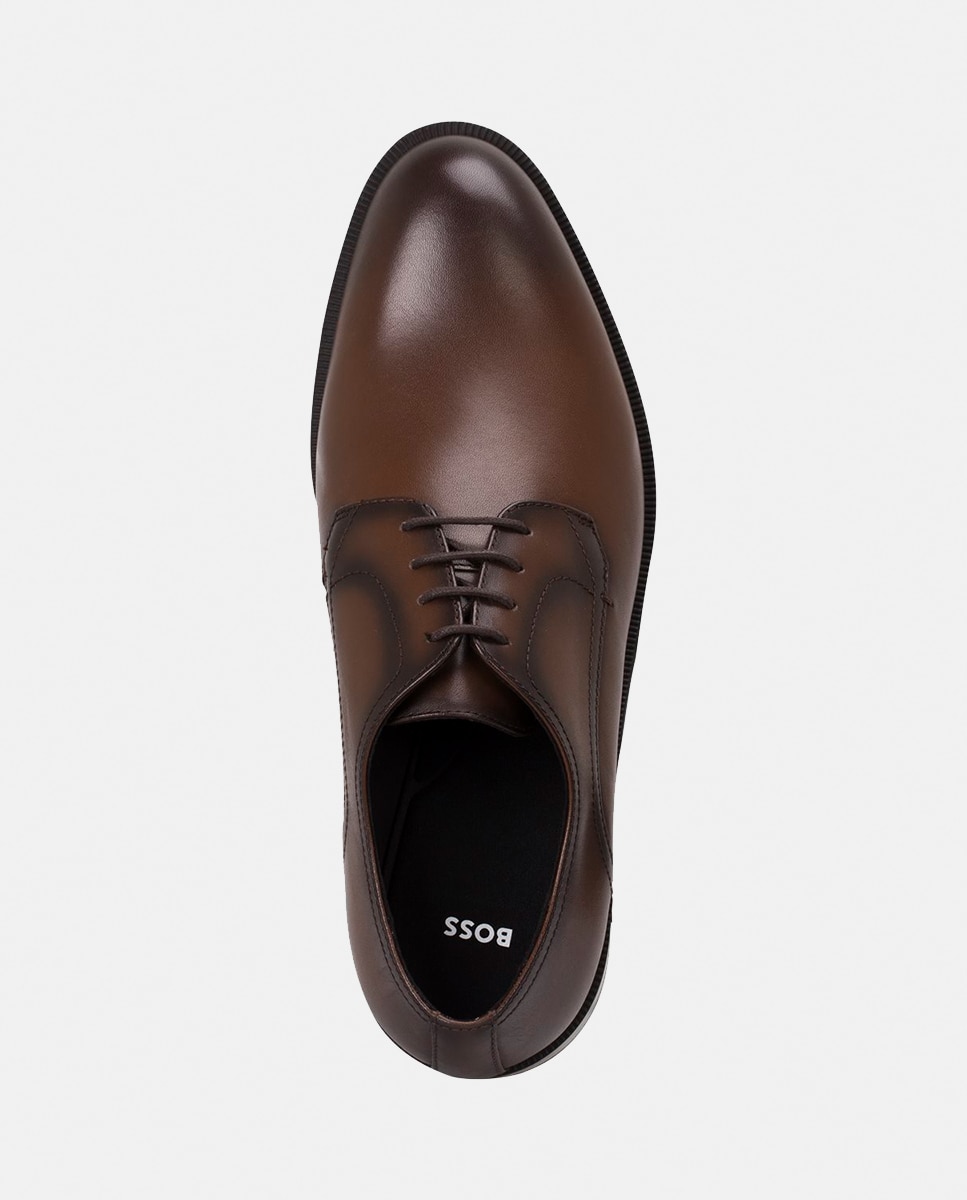 Sapatos Blucher com sola de borracha Castanho-chocolate-2