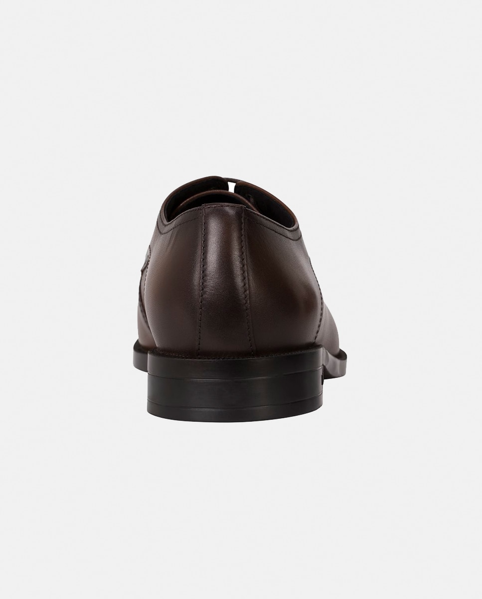 Sapatos Blucher com sola de borracha Castanho-chocolate-3