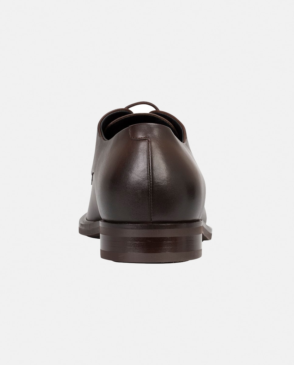 Zapatos de cordones de hombre en piel - Boss - Marrón oscuro Marrón oscuro-3