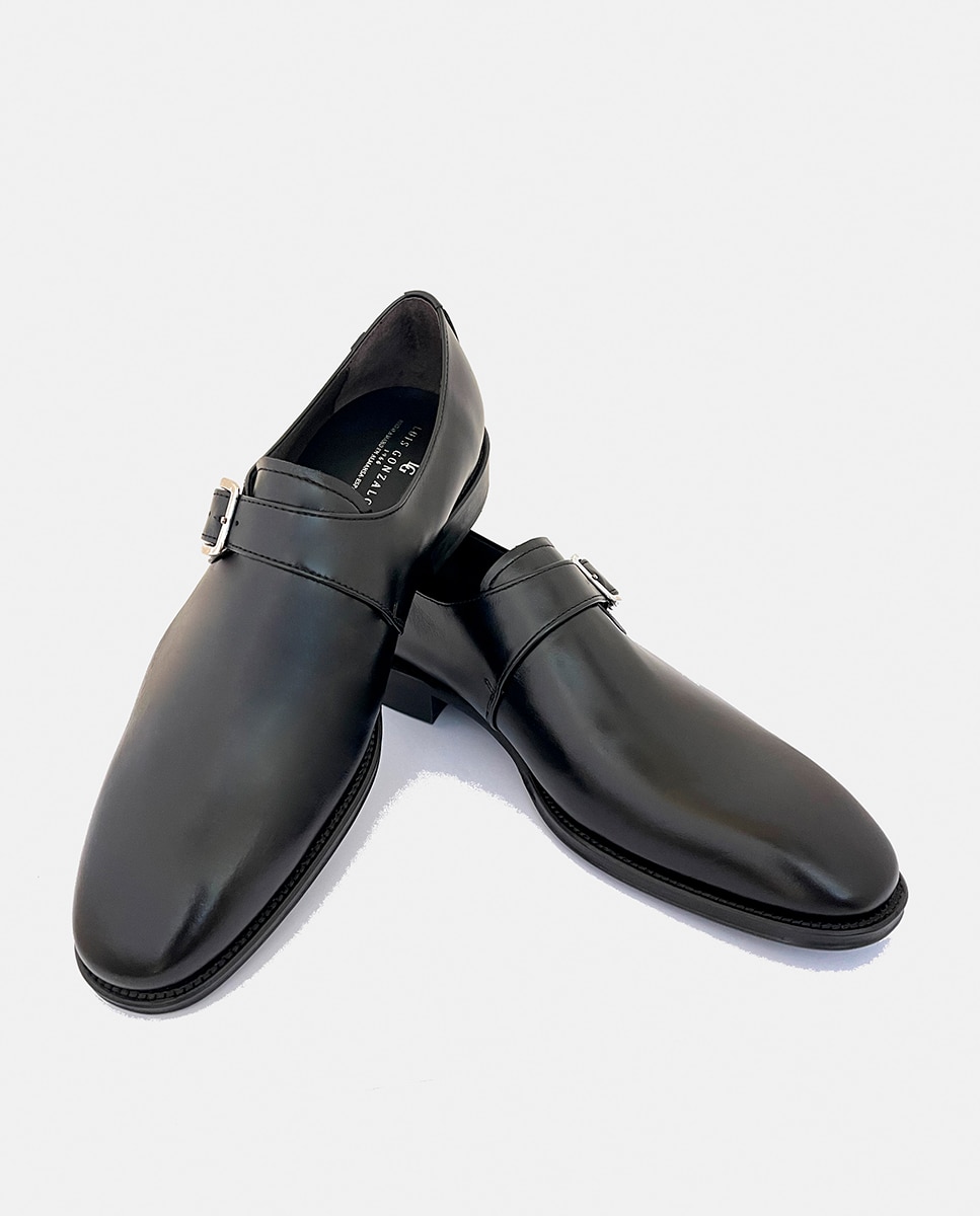 Sapatos de Fivela em Pele Preto-4