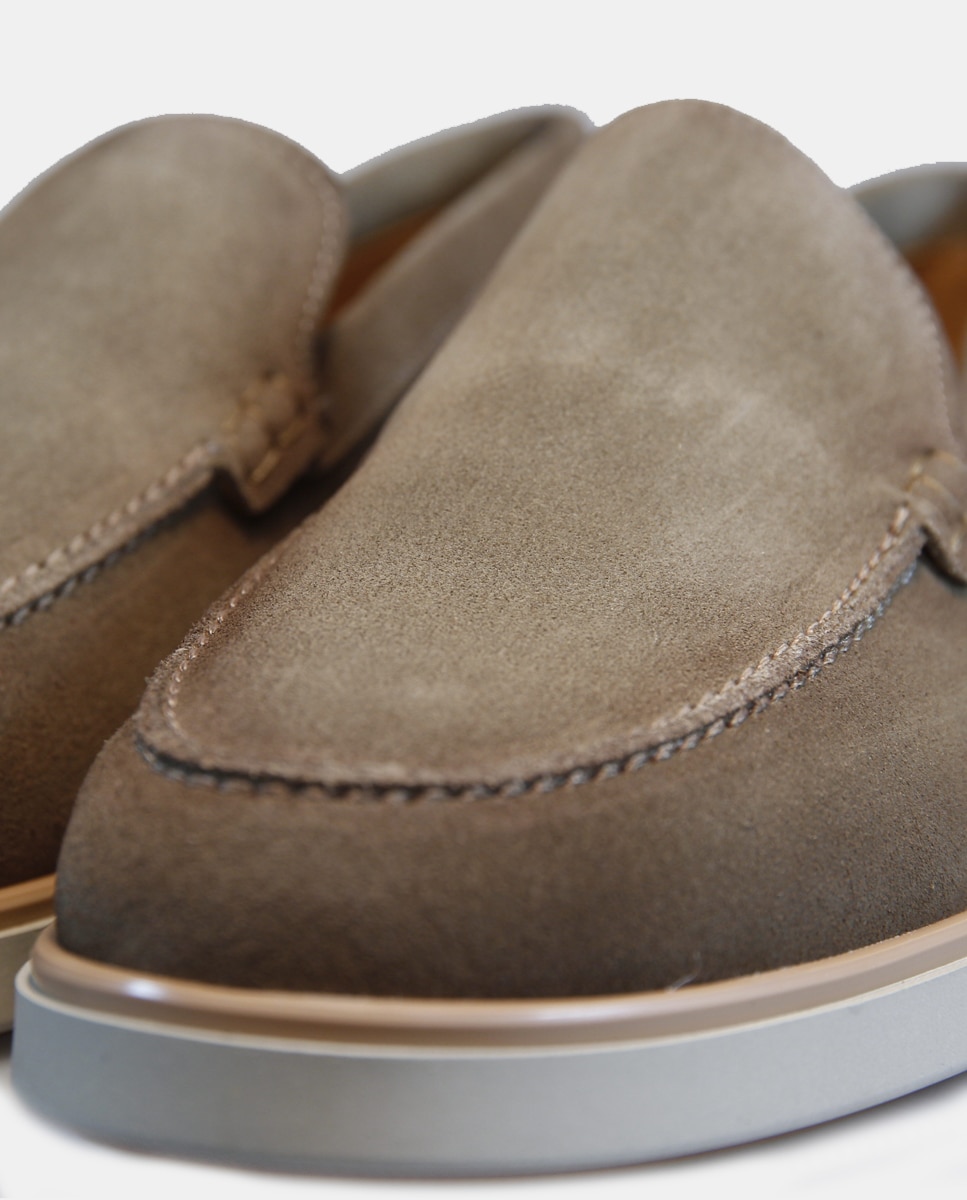 Imagen 4 de Mocasines de hombre en piel serraje - Magnanni - Topo Topo