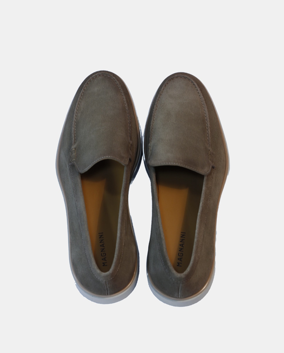 Imagen 5 de Mocasines de hombre en piel serraje - Magnanni - Topo Topo