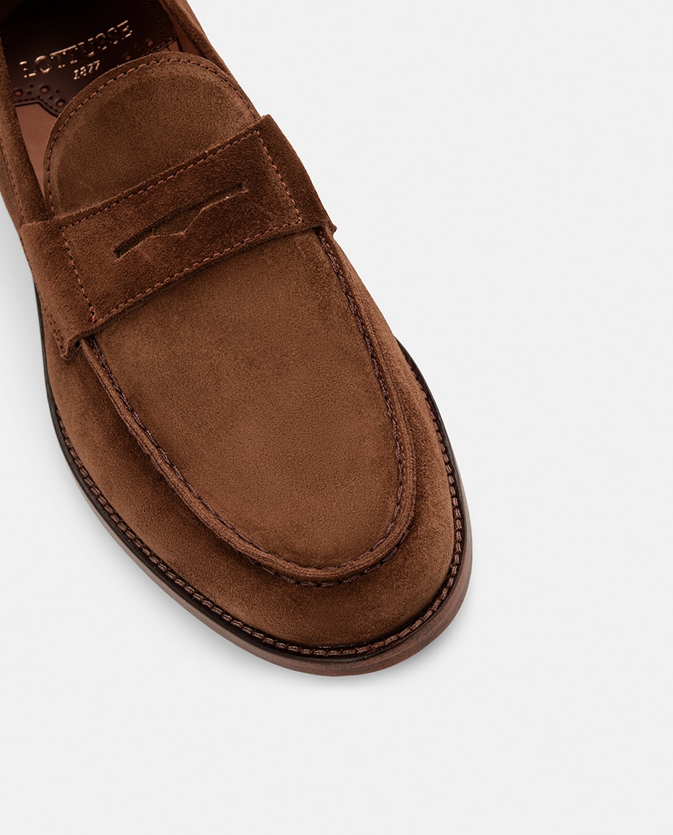 Mocasines de hombre ante banda - Lottusse - Marrón Marrón-4