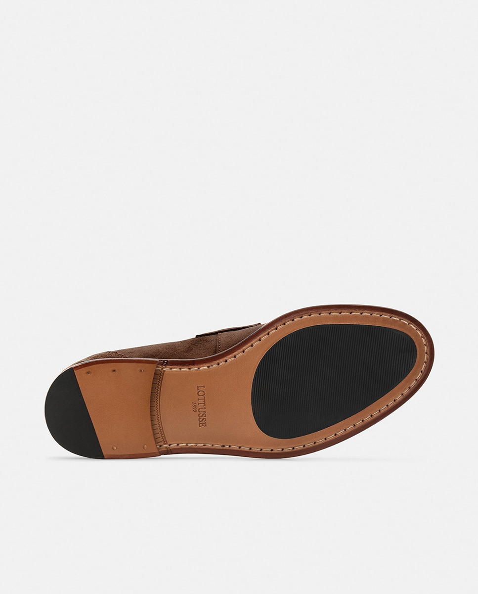 Mocasines de hombre ante banda - Lottusse - Marrón Marrón-5