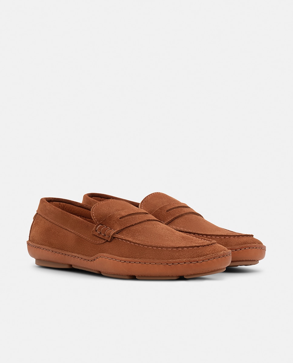 Mocassins de Camurça com Fita Couro-2