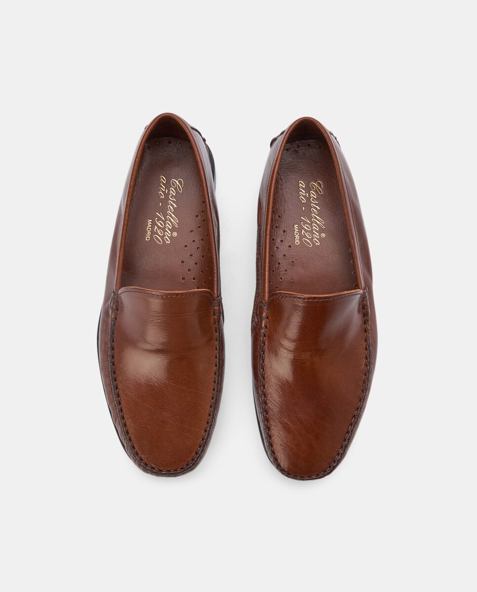 Mocasines Fernando de hombre en piel con antifaz · Castellano · El