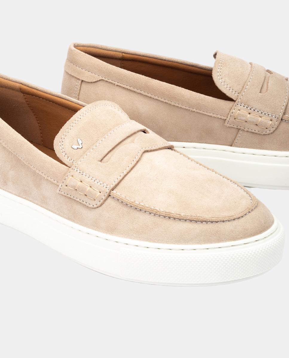 Mocassins em Pele - Bege Natural-4
