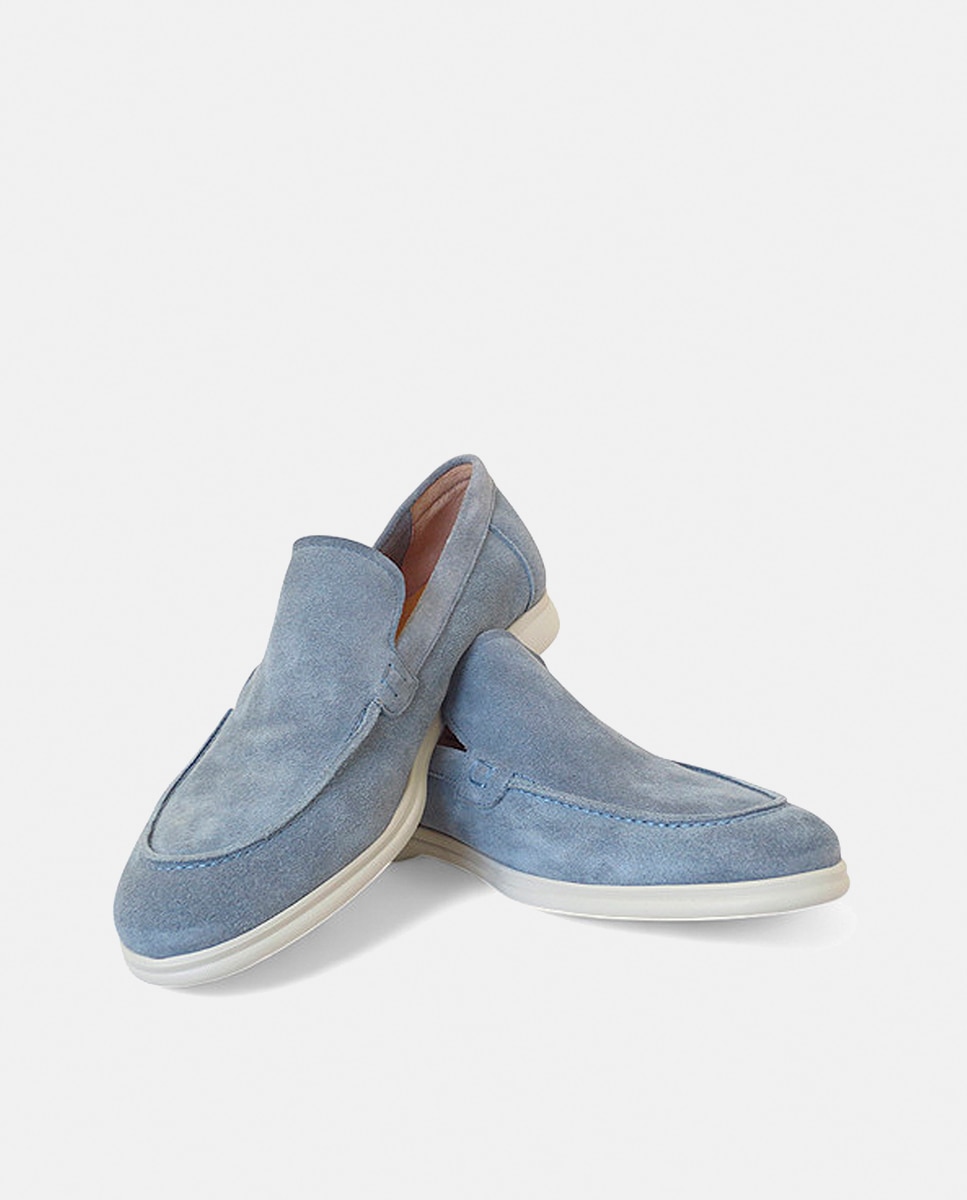 Sapatos Tipo Mocassins Azul-claro-3