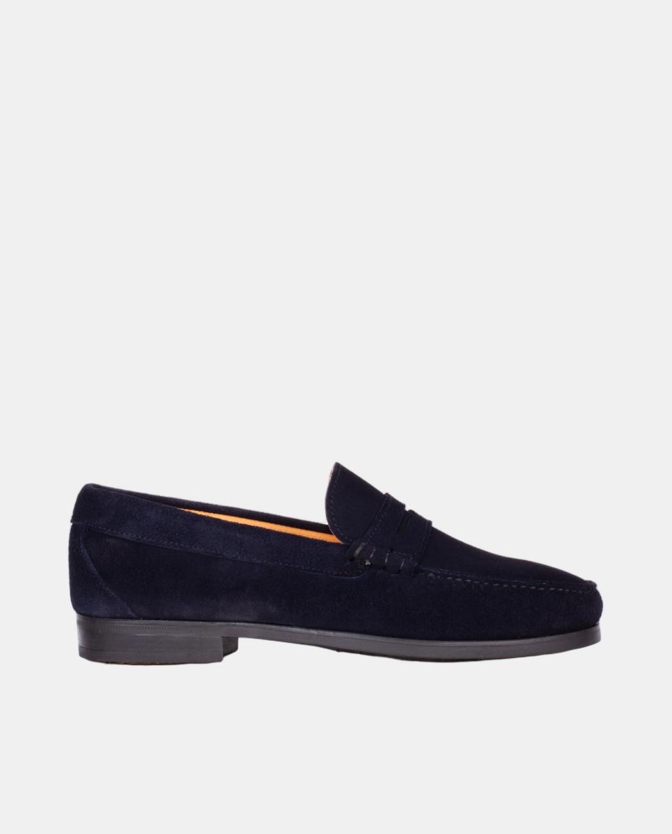 Imagem 0 de Mocassins com Travessão de Camurça e Sola de Borracha - Castanho