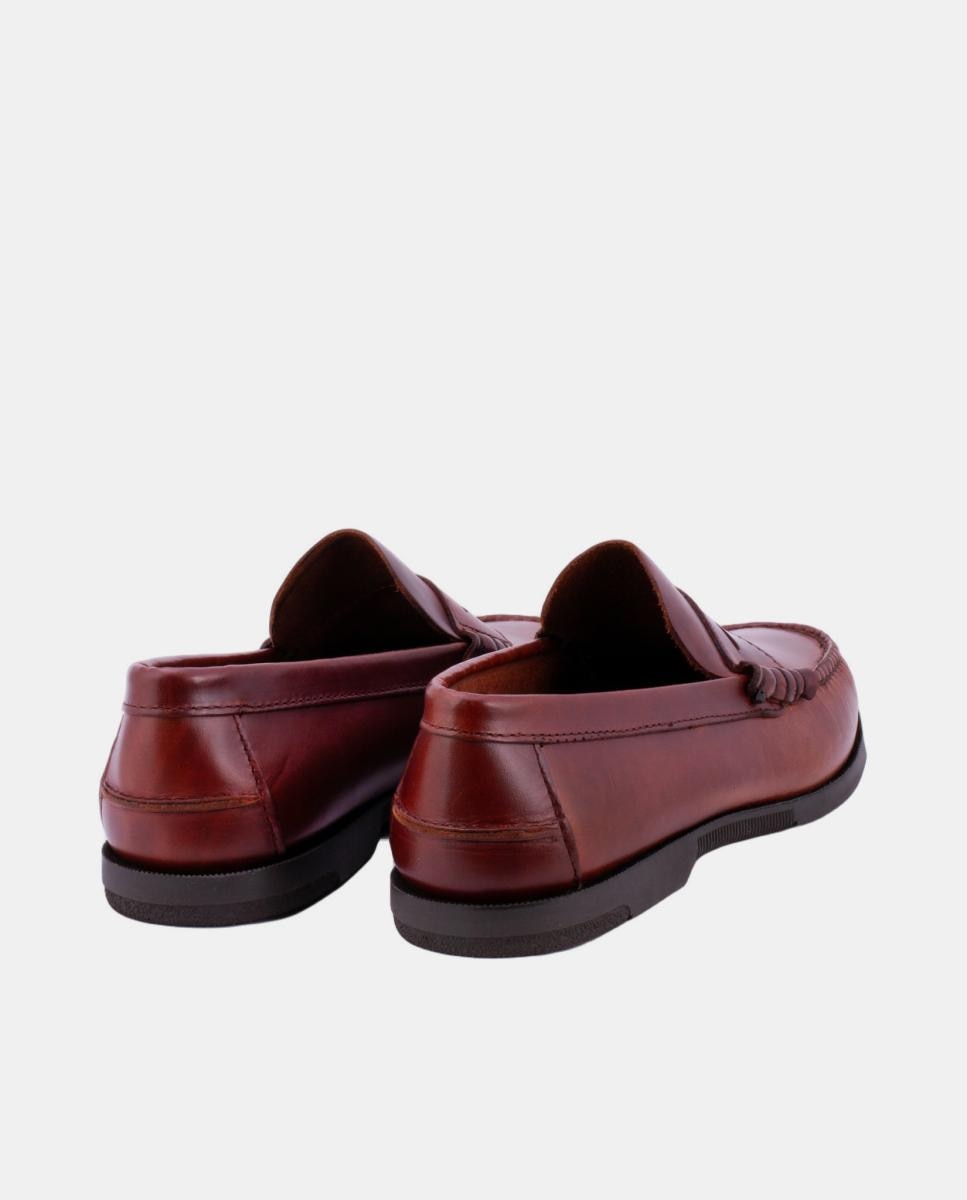 Mocassins de Travessão Ciclon Seahorse com Sola de Borracha Castanho-2