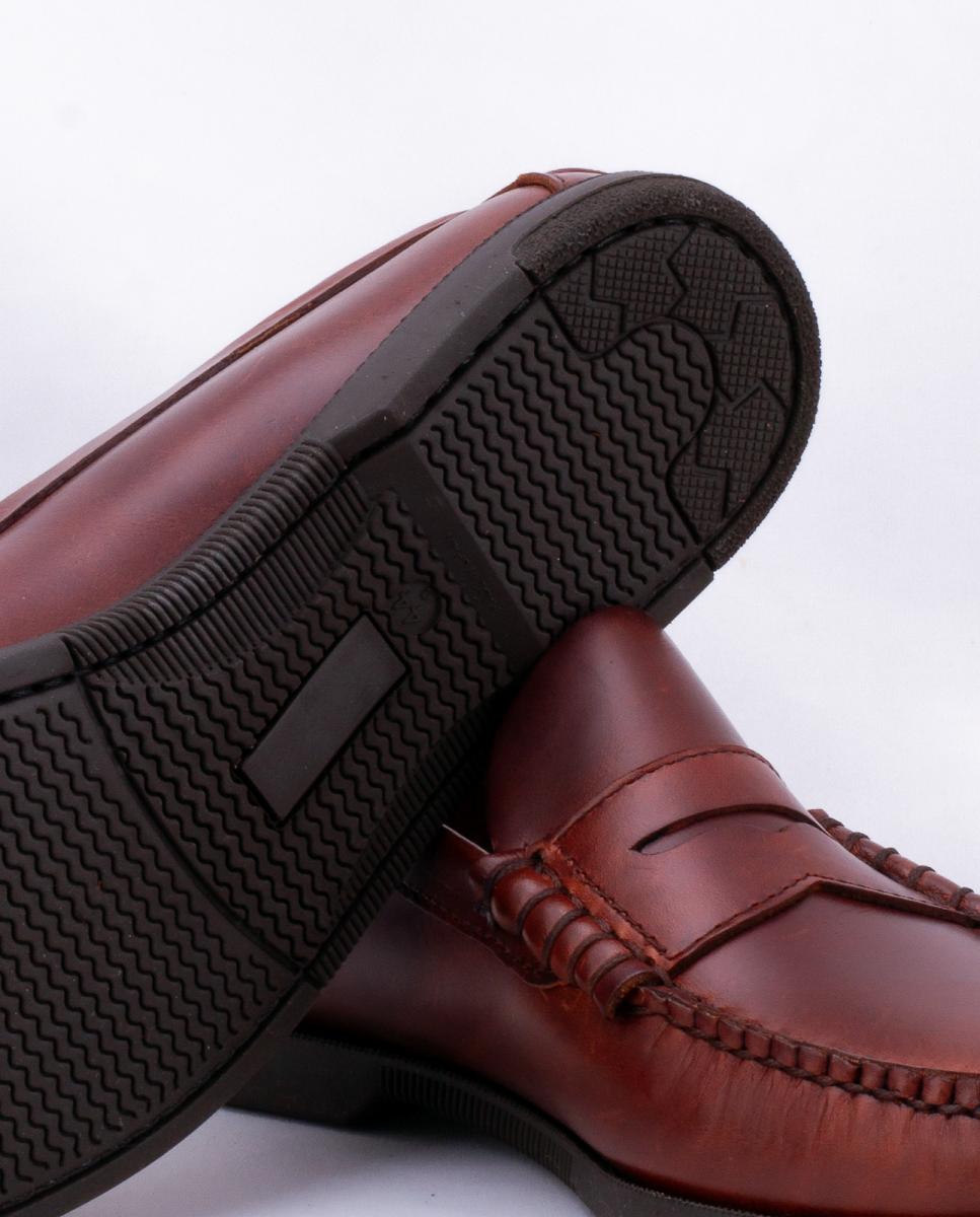 Mocassins de Travessão Ciclon Seahorse com Sola de Borracha Castanho-4